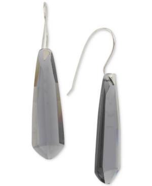 Robert Lee Morris Soho Silver-tone Black Stone Drop Earrings