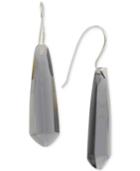 Robert Lee Morris Soho Silver-tone Black Stone Drop Earrings