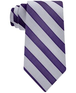 Calvin Klein Men's Sunrise Awning-stripe Slim Tie