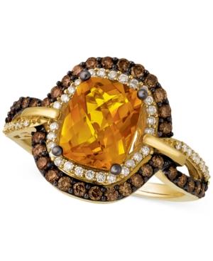 Le Vian Citrine (1-9/10 Ct. T.w.) And Diamond (2/3 Ct. T.w.) Ring In 14k Gold