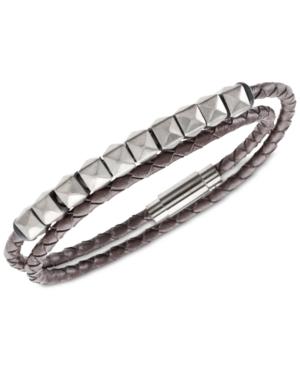 Steve Madden Studded Stud Leather Wrap Bracelet