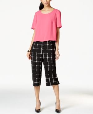 Ny Collection Layered Capri Jumpsuit
