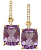 Amethyst (3-3/4 Ct. T.w.) And Diamond Accent Earrings In 14k Gold