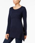 Style & Co Embroidered Sweater Tunic, Created For Macy's