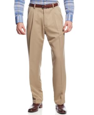 Haggar Microfiber Performance Classic-fit Pleated Dress Pants