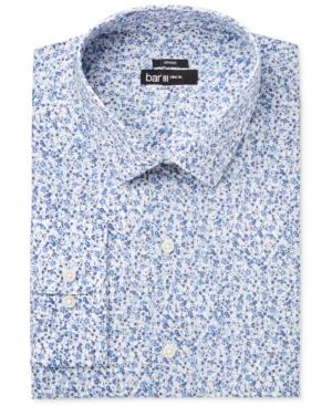 Bar Iii Men's Slim-fit Stretch Easy Care Max Blue Diamond Windowpane Dress Shirt, Created For Macy's