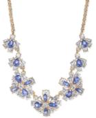 Charter Club Clear & Colored Crystal Flower Statement Necklace, Created For Macy's