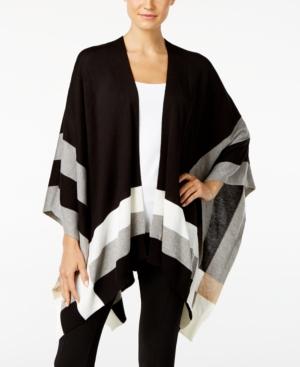 Calvin Klein Colorblocked Poncho Cardigan
