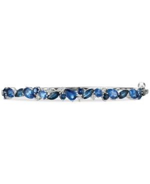 Le Vian Precious Collection Sapphire (4-1/3 Ct. T.w.) And Diamond (1/4 Ct. T.w.) Bangle Bracelet In 14k White Gold, Only At Macy's