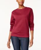 Karen Scott Petite Fleece Sweatshirt, Created For Macy's