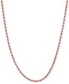 Rope Chain Necklace (1-3/4mm) In 14k Rose Gold