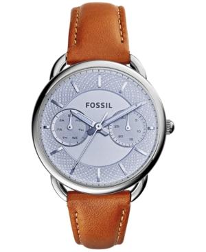 Fossil Women's Tailor Tan Leather Strap Watch 34mm Es3976