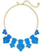 Kate Spade New York 12k Gold-plated Blue Stone Frontal Necklace