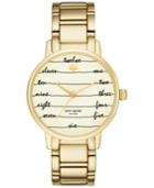 Kate Spade New York Women's Gramercy Gold-tone Stainless Steel Bracelet Watch 34mm Ksw1060