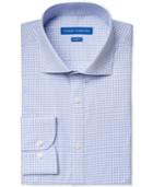 Vince Camuto Slim-fit Blue Gingham Dobby Dress Shirt