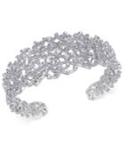 Danori Silver-tone Cubic Zirconia Cuff Bracelet, Created For Macy's