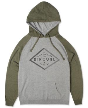 Rip Curl Leveled Out Graphic-print Logo Raglan-sleeve Hoodie