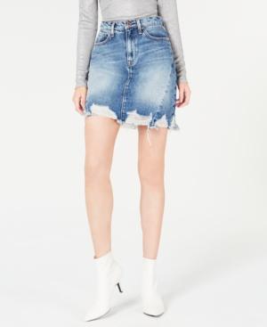 Hudson Jeans Lulu Frayed Denim Skirt