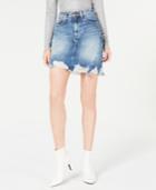 Hudson Jeans Lulu Frayed Denim Skirt