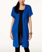 Ny Collection Open-knit Duster Cardigan