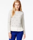 Maison Jules Embellished Striped Contrast Top, Only At Macy's