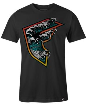 Famous Stars And Straps Men's Wave Boh Graphic-print Logo Cotton T-shirt