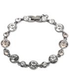 Givenchy Hematite-tone Bezel-set Crystal Link Bracelet
