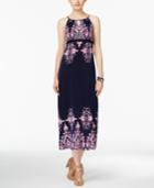 Inc International Concepts Petite Printed Empire-waist Maxi Dress, Only At Macy's