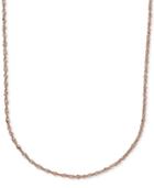 16 Italian Gold Two-tone Perfectina Chain Necklace In 14k Rose Gold & Rhodium Plate