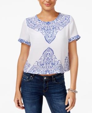 Guess Pia Embroidered Slit-back Top