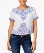 Guess Pia Embroidered Slit-back Top