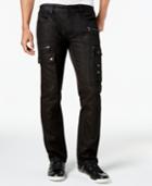 Inc International Concepts Men's Slim-fit Black Cargo Jeans, Created For Macy's