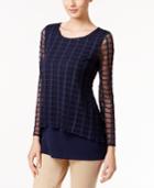 Alfani Mesh Popover Top, Only At Macy's
