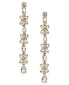 Kate Spade New York 14k Gold-plated Crystal Cluster Linear Drop Earrings