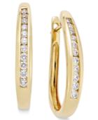 Diamond Hoop Earrings (1/2 Ct. T.w.) In 14k Gold