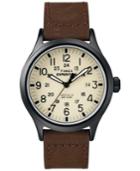 Timex Men's Brown Leather Strap Watch 40mm T49963jt