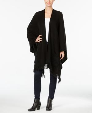 Style & Co. Fringe Poncho Cardigan, Only At Macy's