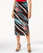 Kensie Ribbon-print Midi Pencil Skirt