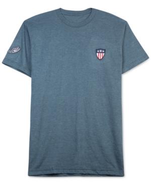 Jem Men's Embroidered American Shield Patch T-shirt