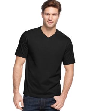 John Ashford Big And Tall Short Sleeve Solid V-neck T-shirt