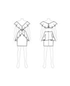 Customize: Switch To Mini Length - Fame And Partners Ruffled V-neck Mini Dress