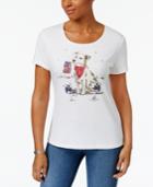Karen Scott Proud Pup Graphic Top, Only At Macy's