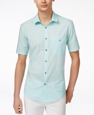 Alfani Men's Texture Short-sleeve Pocket Shirt