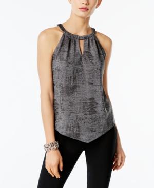 Inc International Concepts Petite Metallic Halter Top, Only At Macy's