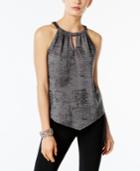 Inc International Concepts Petite Metallic Halter Top, Only At Macy's