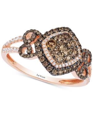 Le Vian Chocolatier Diamond Fancy Ring (3/4 Ct. T.w.) In 14k Rose Gold