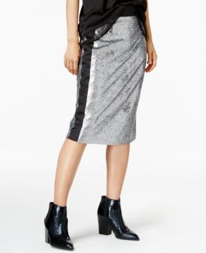 Bar Iii Sequined Pencil Skirt, Created For Macy's