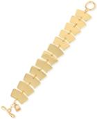 Robert Lee Morris Soho Gold-tone Geometric Toggle Bracelet