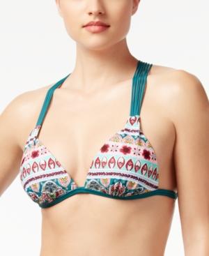 Hula Honey Gypsy Twist Printed Push-up Bikini Top Women's Swimsuit