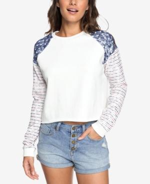 Roxy Juniors' Just By Chance Americana Cropped Sweatshirt